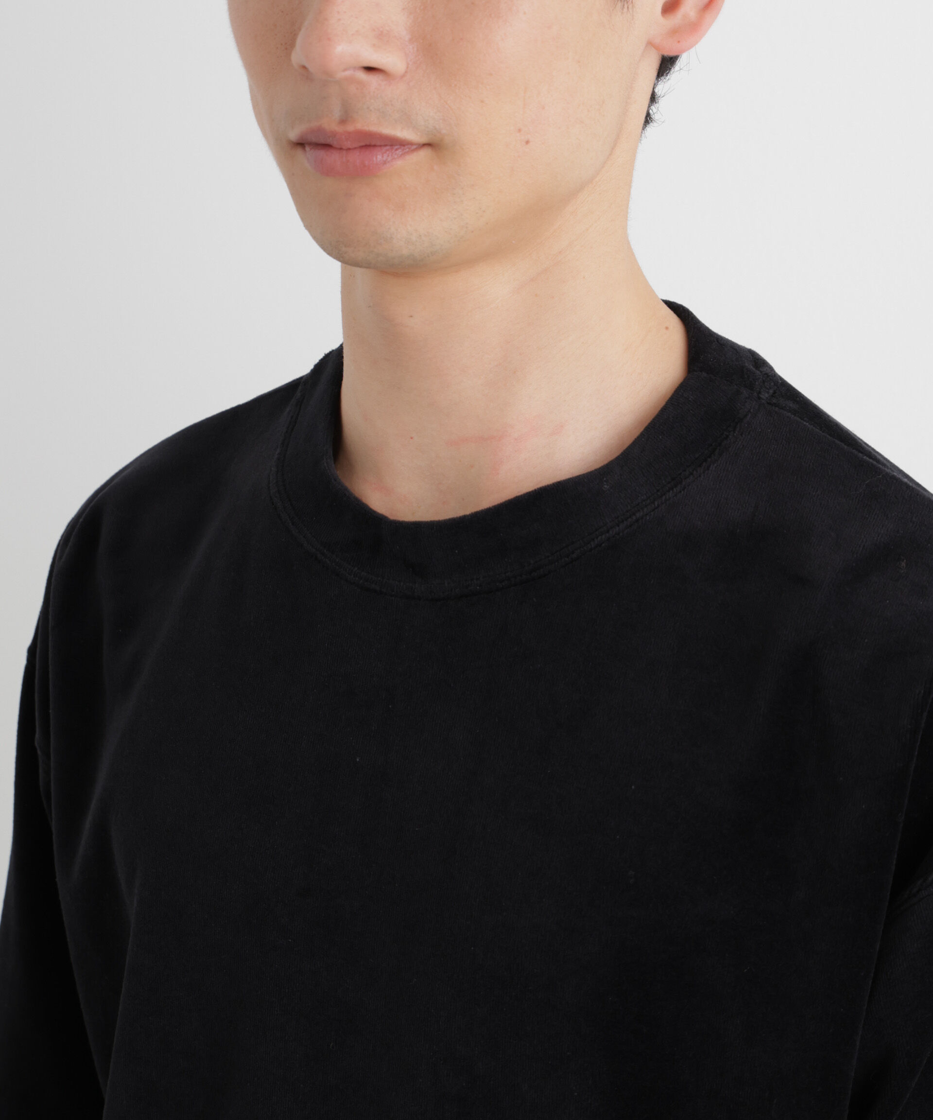 NANO universe「ベロア クルーネック Ｔシャツ 半袖」|Tシャツ・カットソー|