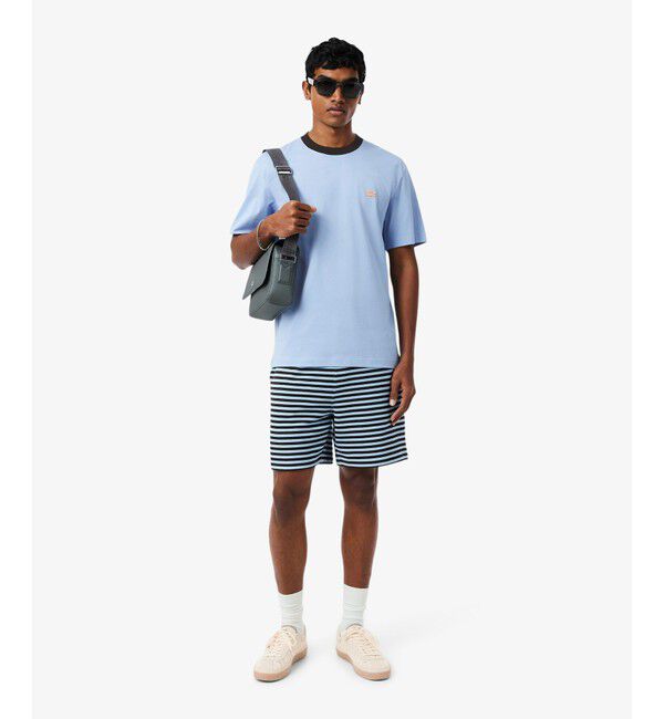 LACOSTE「配色ネックリブリンガーネックTシャツ」|Tシャツ・カットソー|