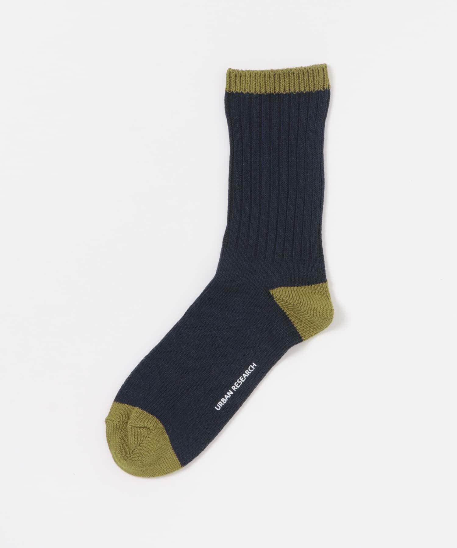 URBAN RESEARCH「『URTECH』バイカラーリブソックス」|ソックス|