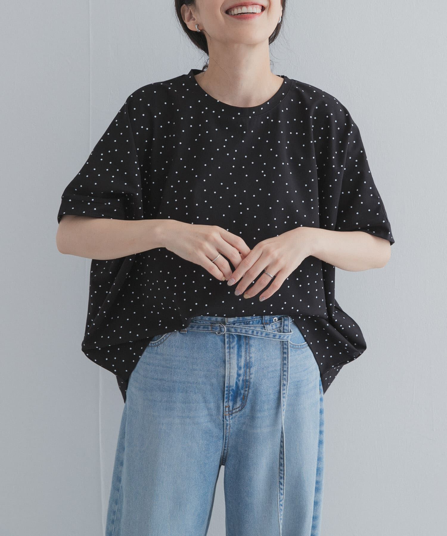 URBAN RESEARCH DOORS「ドットシルケットプルオーバー」|Tシャツ・カットソー|