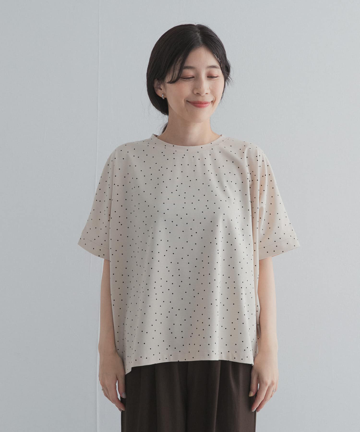 URBAN RESEARCH DOORS「ドットシルケットプルオーバー」|Tシャツ・カットソー|
