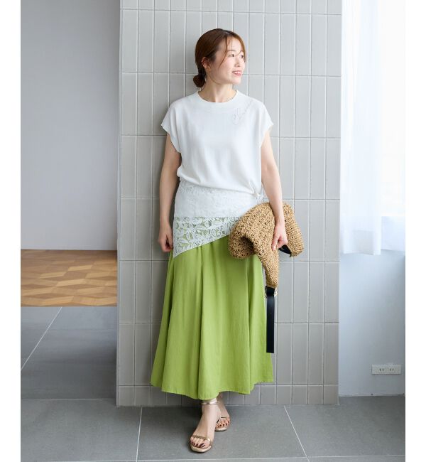  「ネック刺繍フレンチプルオーバー」|ニット・セーター|