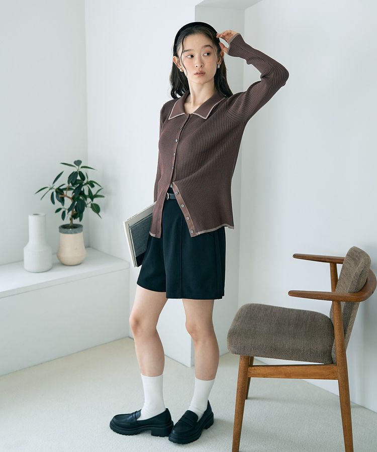 earth music&ecology「ベルト付きタブデザインショートパンツ」|その他|