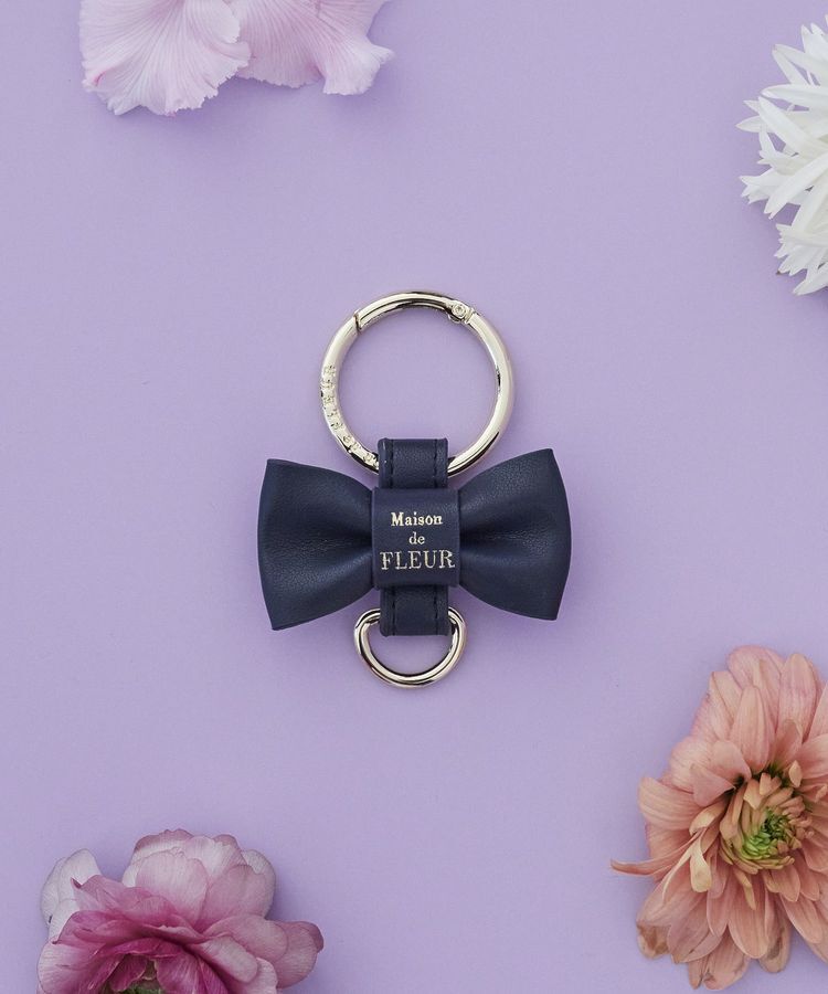 Maison de FLEUR「リボンキーリング」|その他|ネイビー