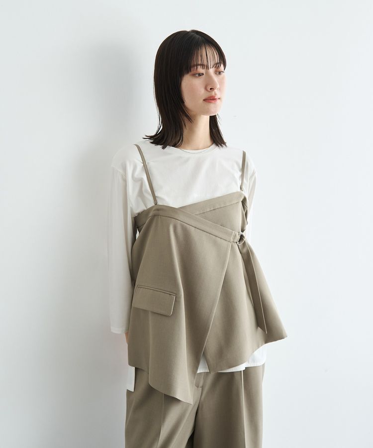 YECCA VECCA「ラウンドヘム7分袖ロゴTee」|Tシャツ・カットソー|