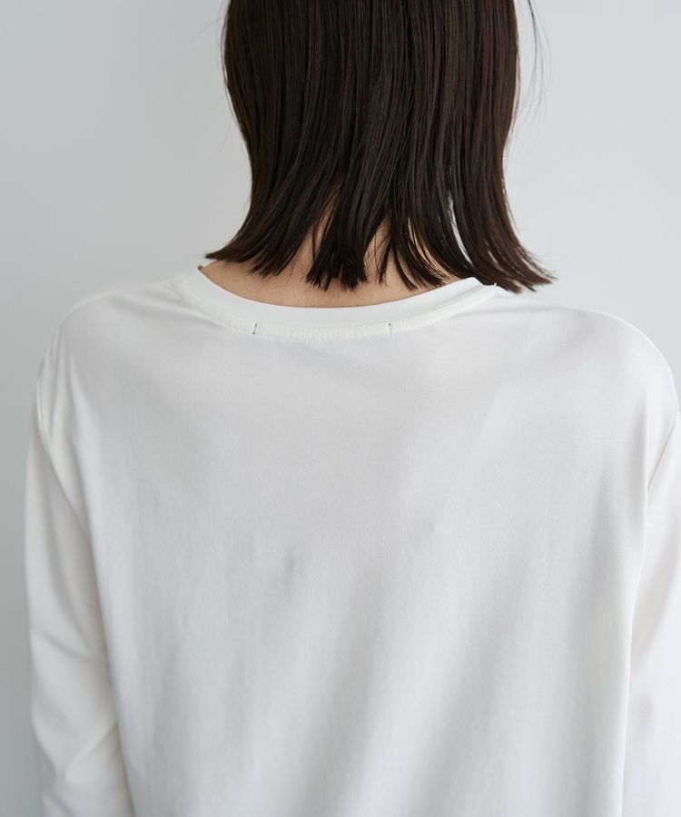 YECCA VECCA「ラウンドヘム7分袖ロゴTee」|Tシャツ・カットソー|