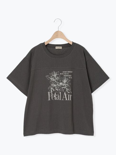 Samansa Mos2「【接触冷感】切り替えプリントTシャツ」|Tシャツ・カットソー|