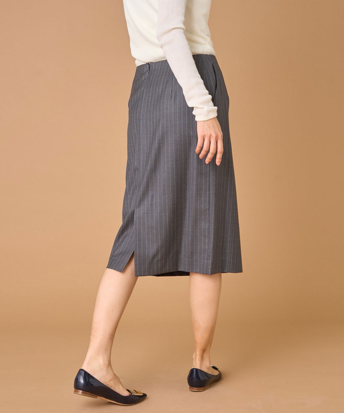 INED「シルクウールタイトスカート《Loro Piana》」|タイト|