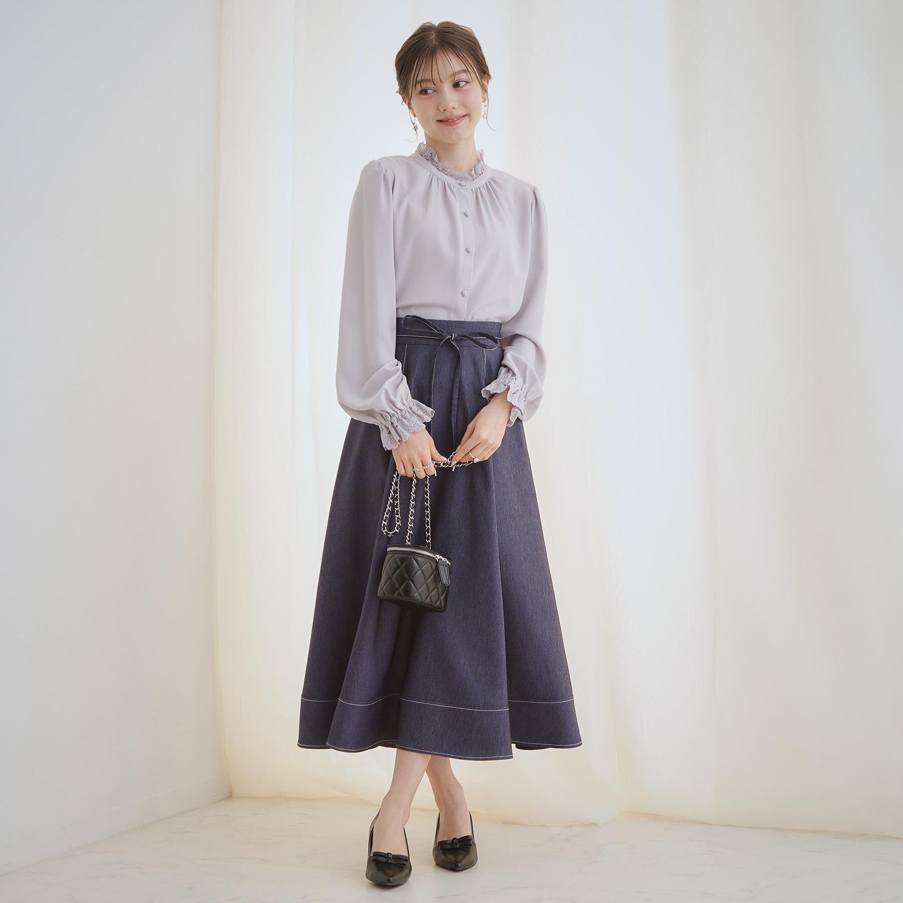 Couture broach「【2WAY・ハレの日・通勤】エンブロレースブラウス」|シャツ・ブラウス|