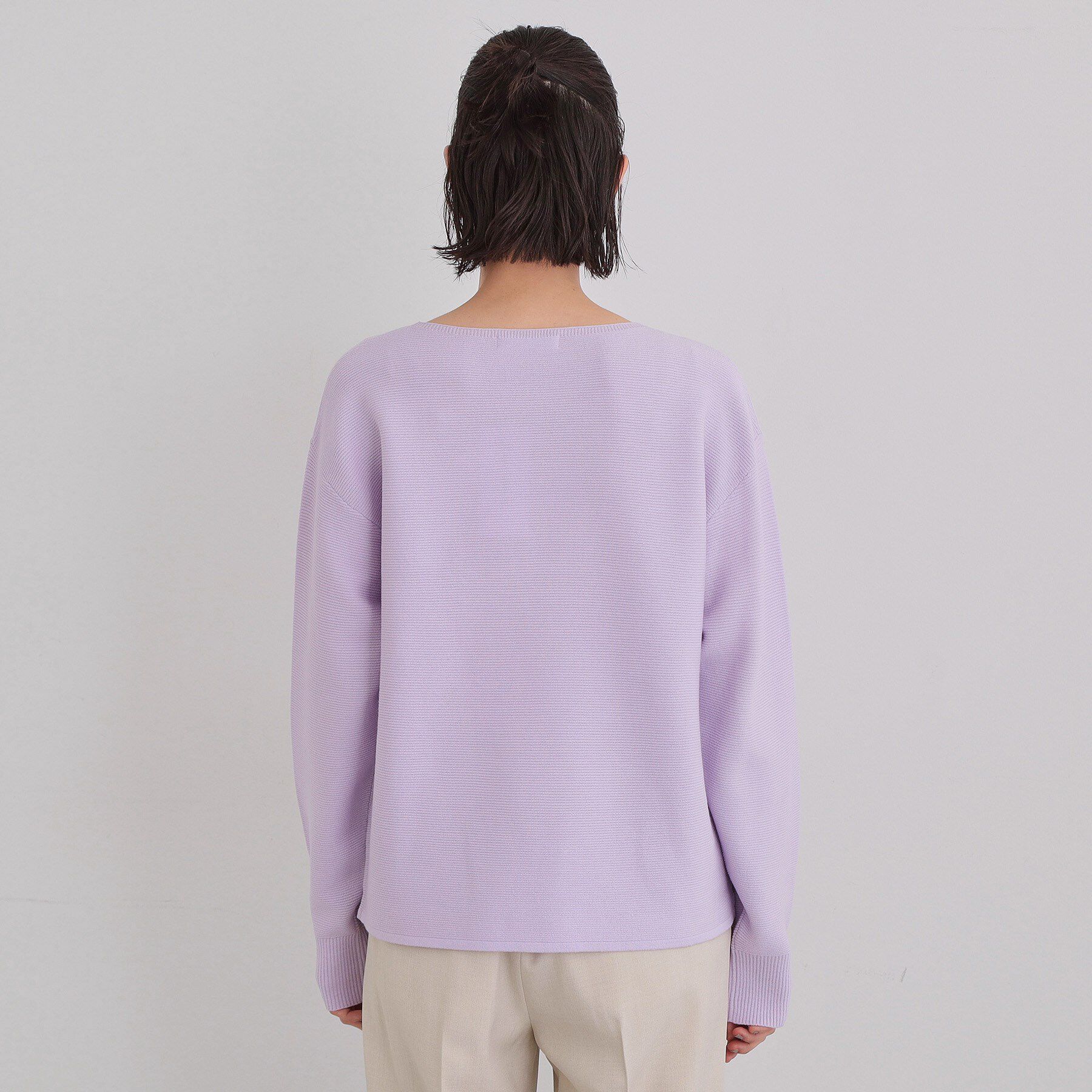 THE SHOP TK「【S-XLサイズ/選べる6色】どこから見ても美しい ガーターニット/洗濯機OK」|ニット・セーター|