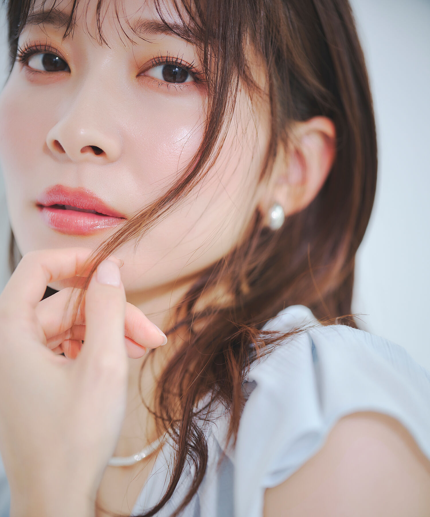  「〈山本里菜さんコラボ〉ラッフル楊柳ペプラムブラウス」|シャツ・ブラウス|