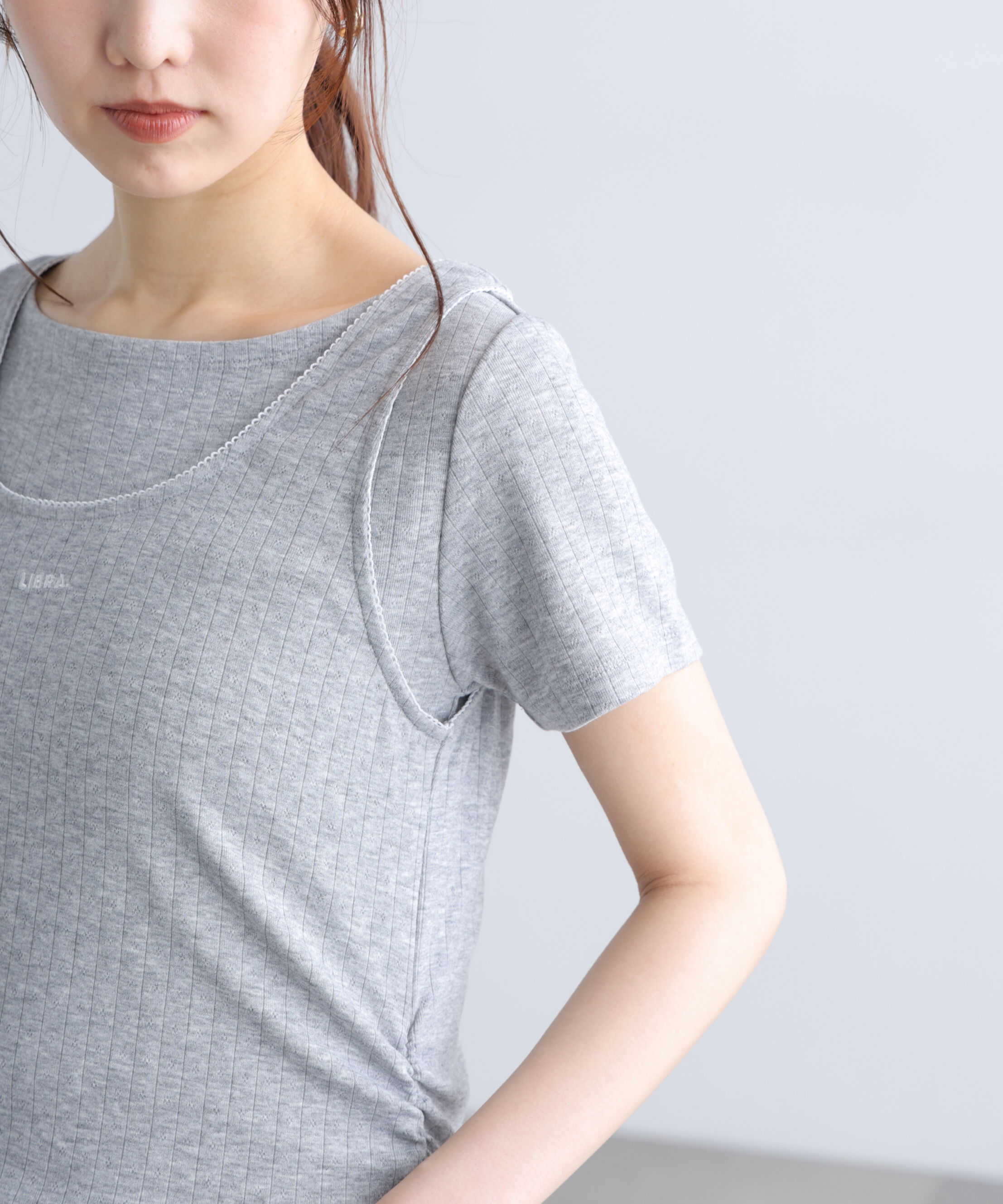  「針抜きテレコTシャツタンクセット」|Tシャツ・カットソー|