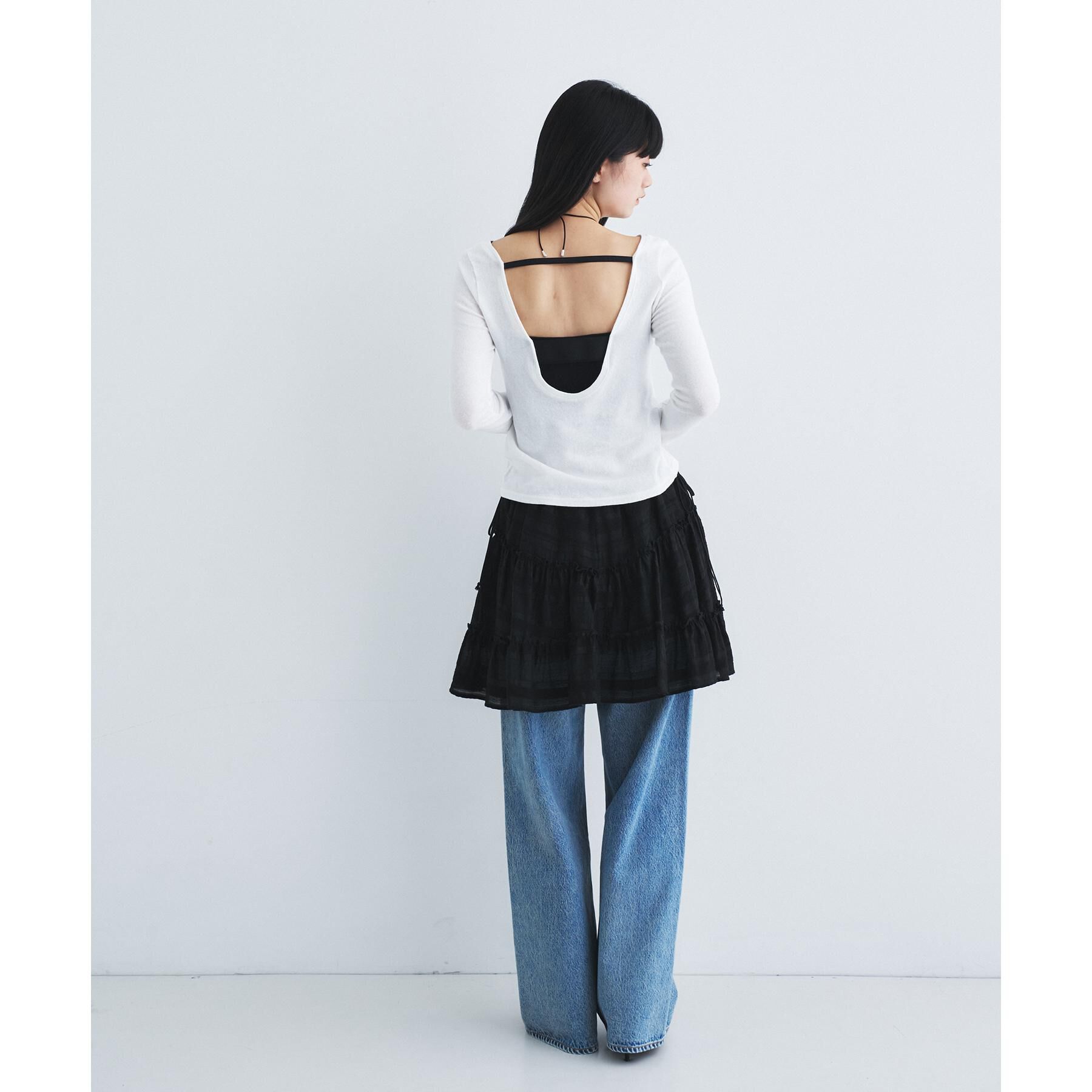 CODE A「dream ruffle lace mini skirt」|スカート|