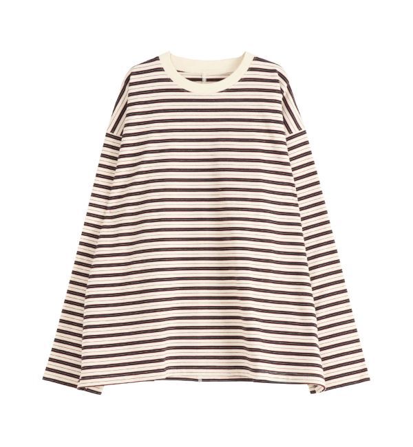 Ungrid「マルチボーダーロングスリーブTee」|Tシャツ・カットソー|