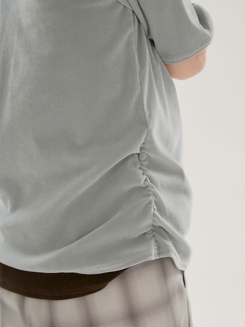 emmi atelier「フロッキーチュールハーフスリーブカットソー」|Tシャツ・カットソー|