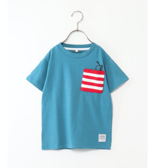 ikka kids「【キッズ】ニットボーダーポケTシャツ（100~160cm）」|Tシャツ・カットソー|