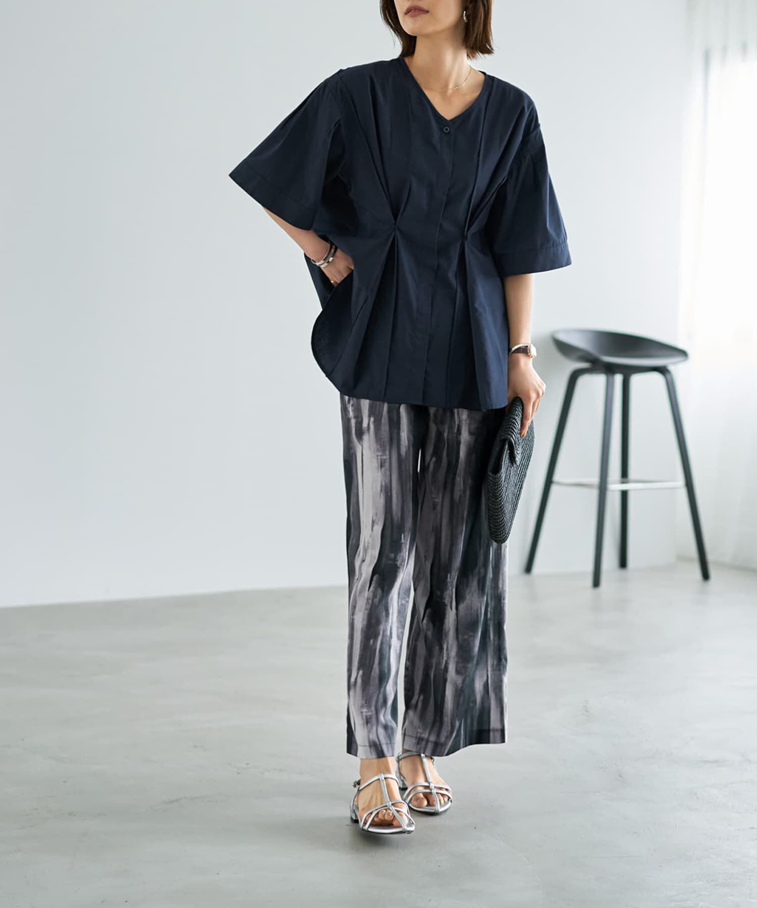 STYLE DELI「【LUXE】形が変わるシャツ生地プルオーバー」|シャツ・ブラウス|