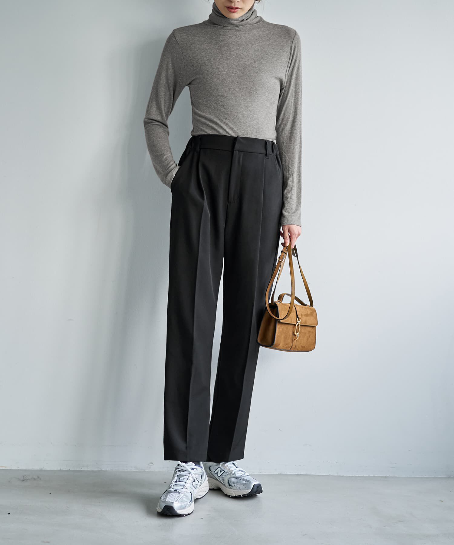 STYLE DELI「ストレッチツイルBASICタックパンツ」|スラックス|