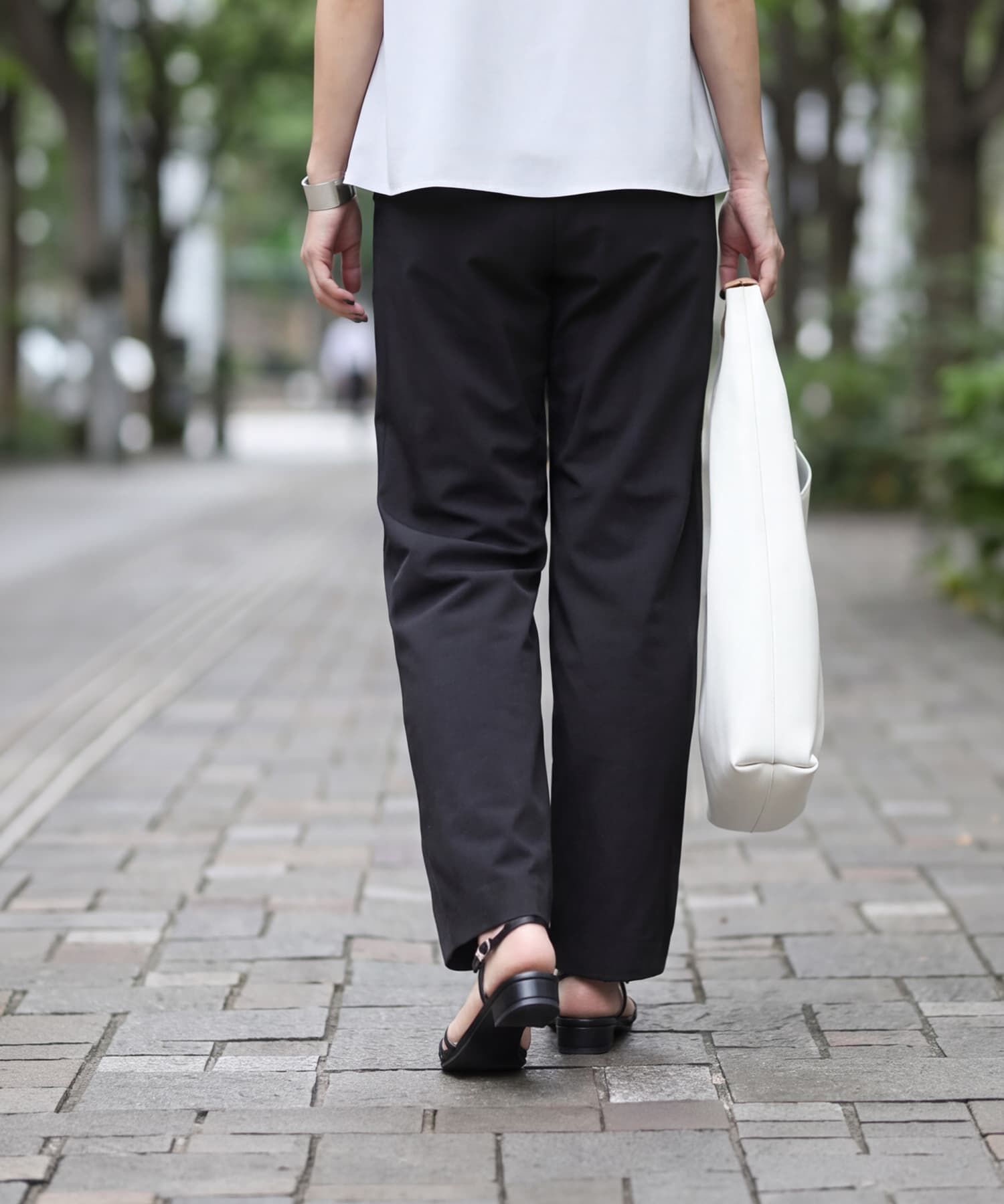 STYLE DELI「【セット対応】しっとりマットナイロンパンツ」|スラックス|