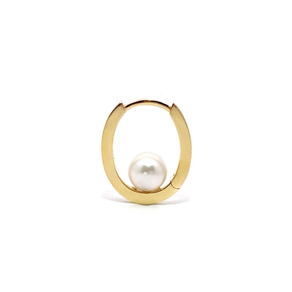 STAR JEWELRY「CLICK HOOP PEARL PIERCED EARRING(S/片耳用)」|ピアス|