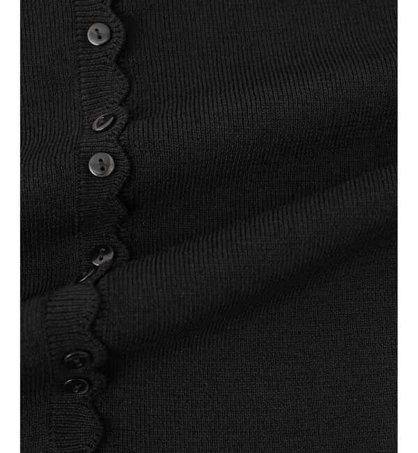 ADAM ET ROPE'「【WEB限定】ハーフスリーブリブカーディガン」|カーディガン|
