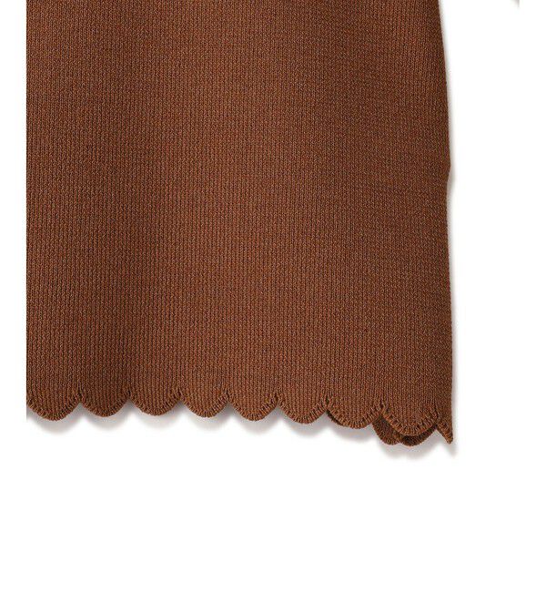ADAM ET ROPE'「【WEB限定】ハーフスリーブリブカーディガン」|カーディガン|