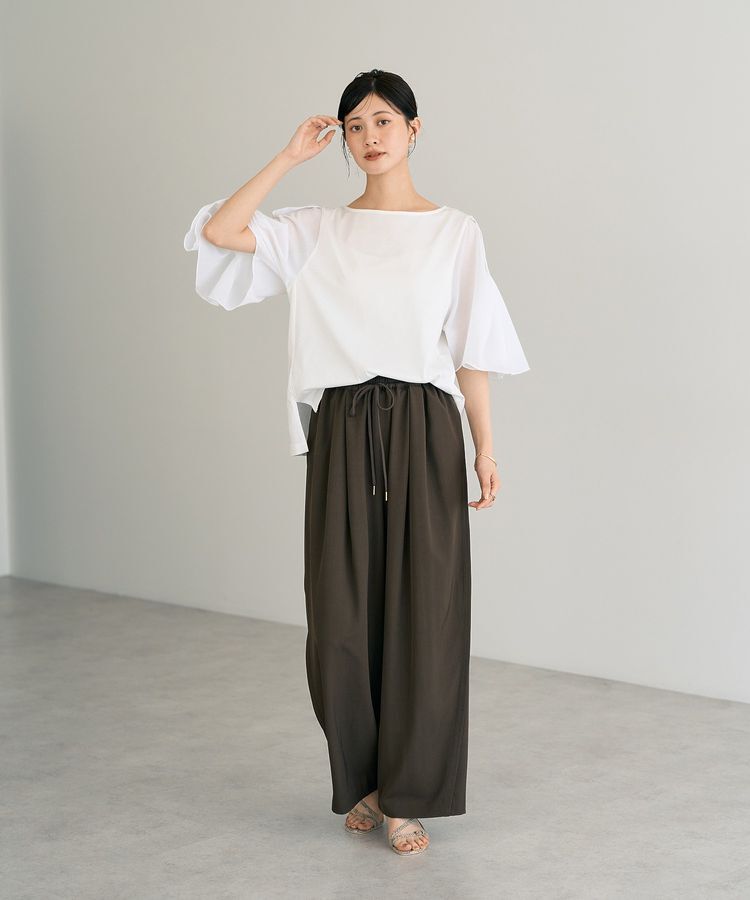 YECCA VECCA「シアースリーブカットソー」|Tシャツ・カットソー|