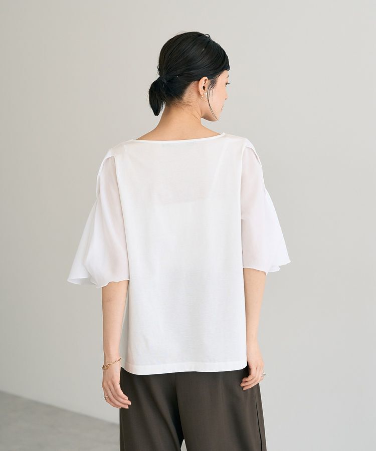YECCA VECCA「シアースリーブカットソー」|Tシャツ・カットソー|