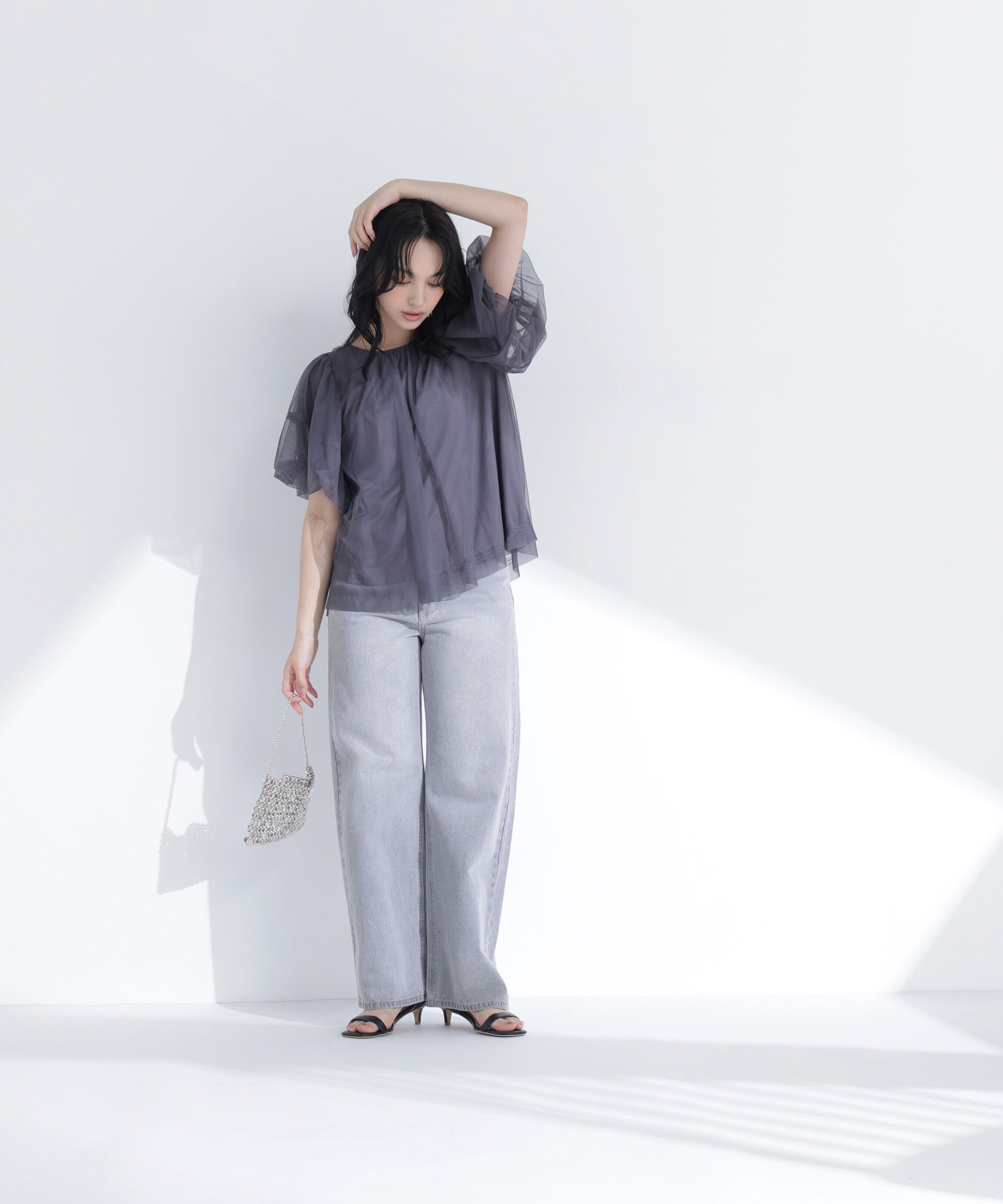  「チュールレイヤードトップス」|Tシャツ・カットソー|