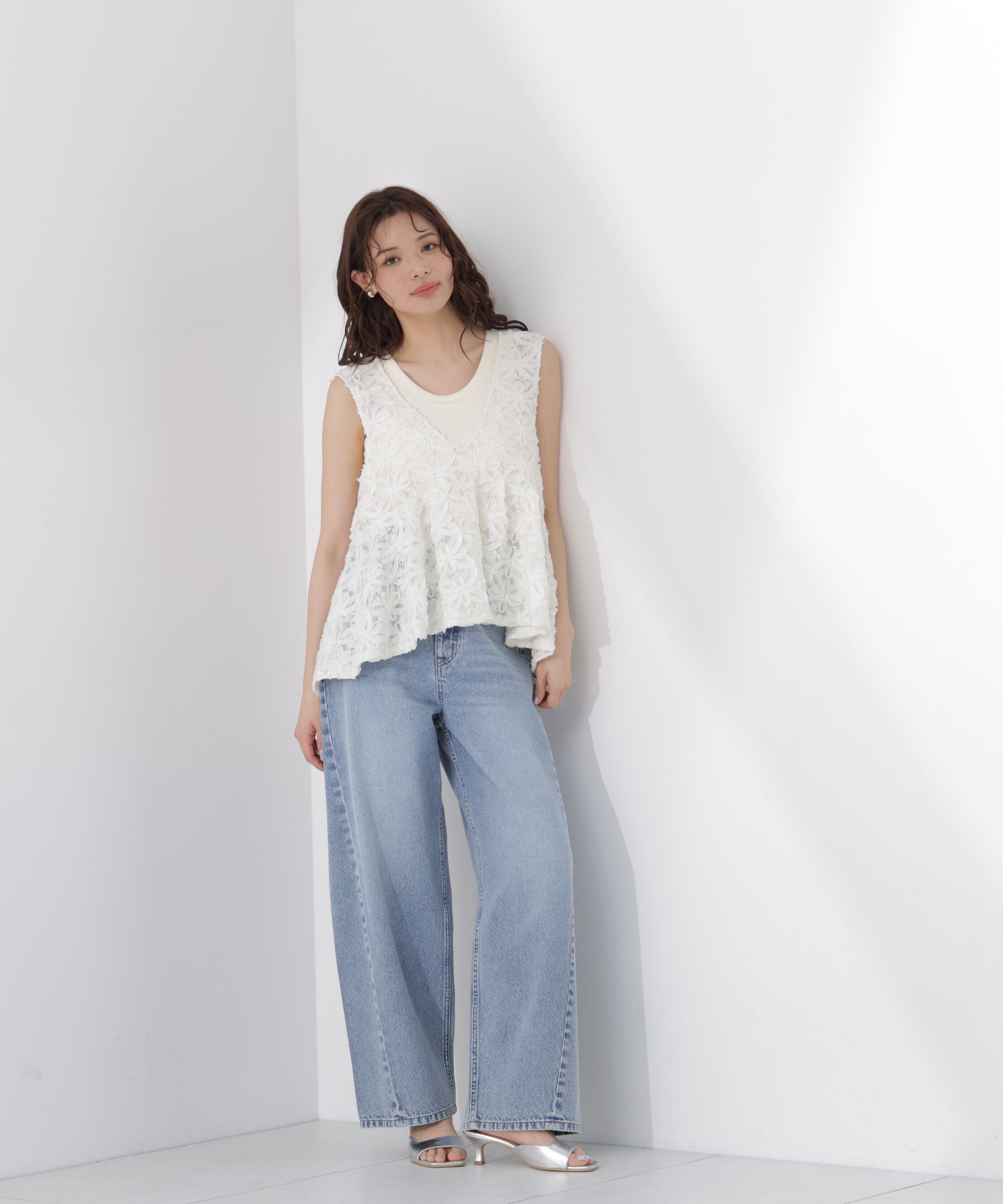 PROPORTION BODY DRESSING「立体レースペプラムブラウス」|シャツ・ブラウス|