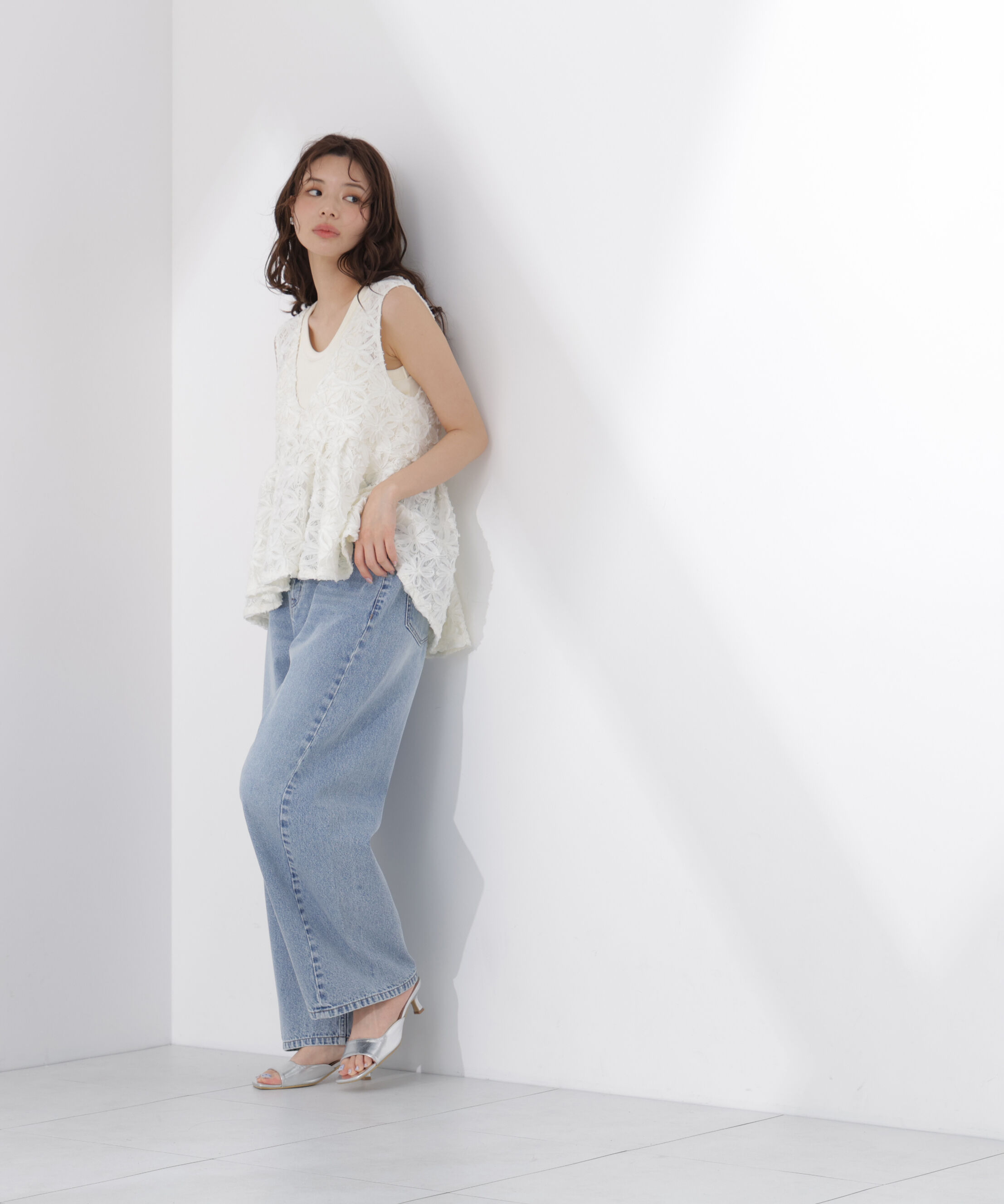 PROPORTION BODY DRESSING「立体レースペプラムブラウス」|シャツ・ブラウス|