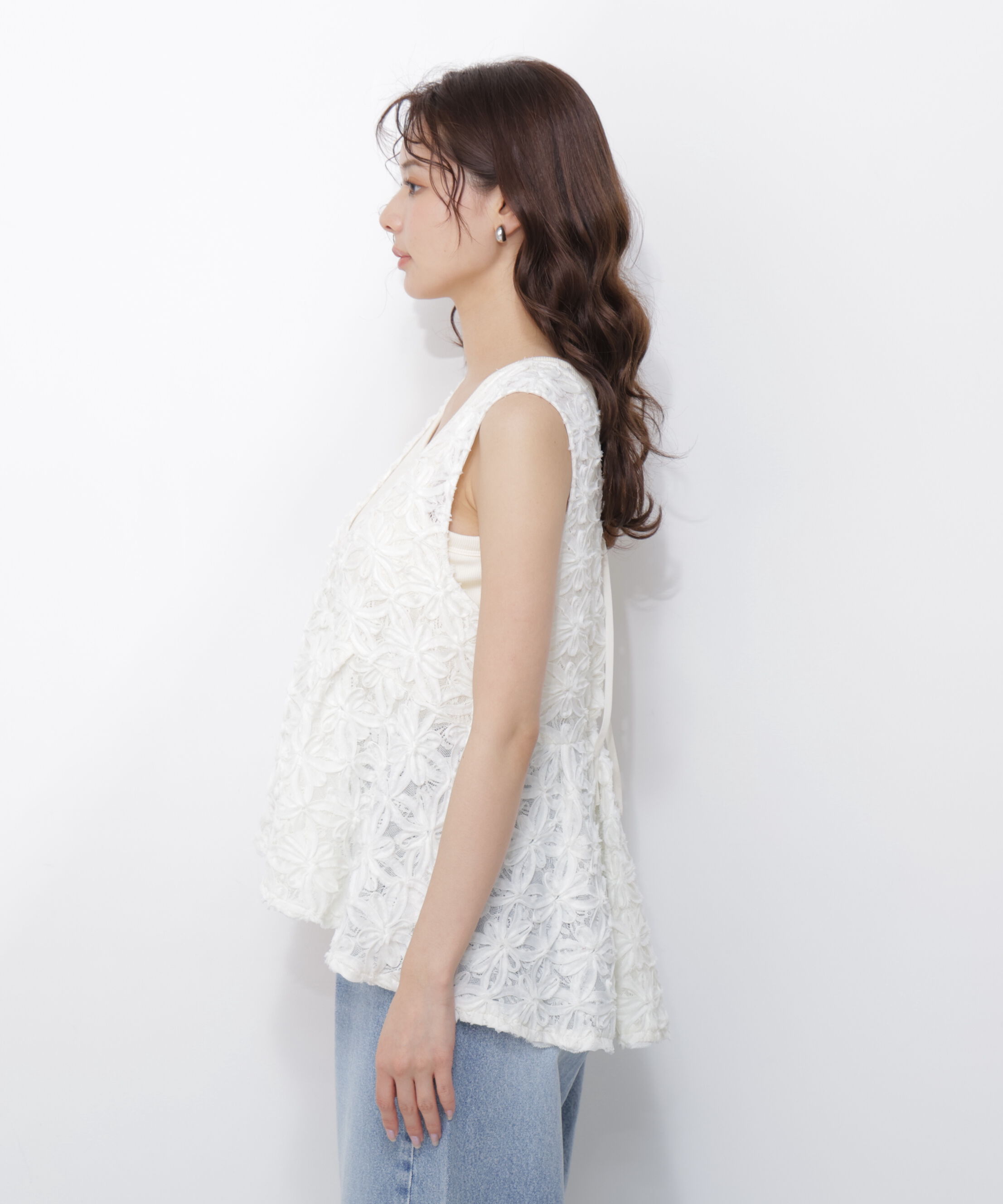 PROPORTION BODY DRESSING「立体レースペプラムブラウス」|シャツ・ブラウス|