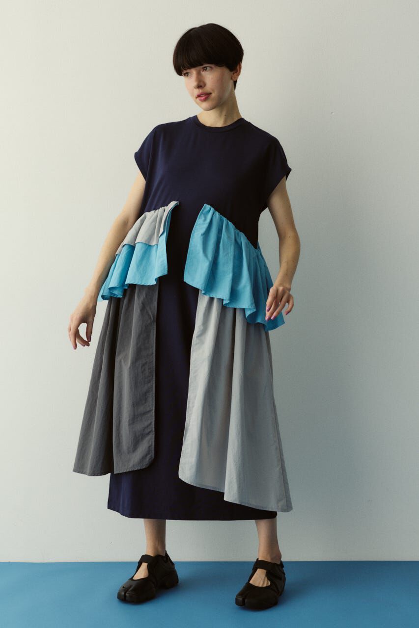HeRIN.CYE「Side frill ponte dress」|ワンピース|