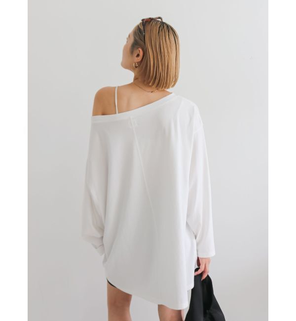Ungrid「ボートネックビックシルエットロングスリーブTee」|Tシャツ・カットソー|