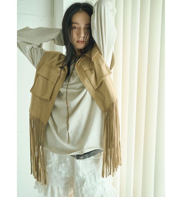 Ungrid「ボートネックビックシルエットロングスリーブTee」|Tシャツ・カットソー|