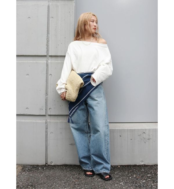 Ungrid「ボートネックビックシルエットロングスリーブTee」|Tシャツ・カットソー|