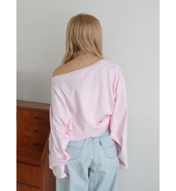 Ungrid「ボートネックビックシルエットロングスリーブTee」|Tシャツ・カットソー|
