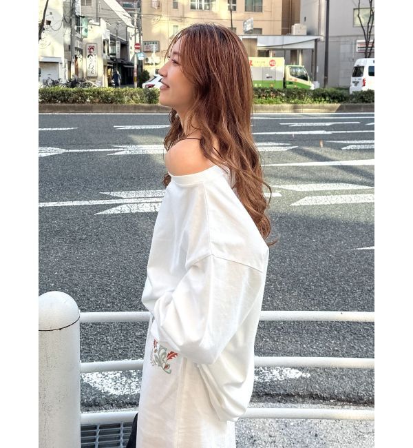 Ungrid「ボートネックビックシルエットロングスリーブTee」|Tシャツ・カットソー|