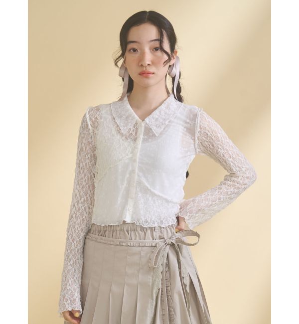 merry jenny「fog color blocking cardigan」|カーディガン|
