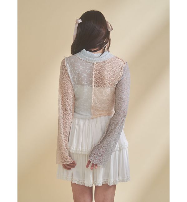 merry jenny「fog color blocking cardigan」|カーディガン|