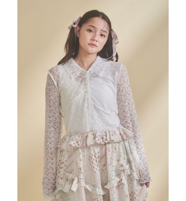 merry jenny「fog color blocking cardigan」|カーディガン|