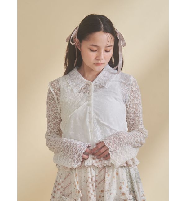 merry jenny「fog color blocking cardigan」|カーディガン|