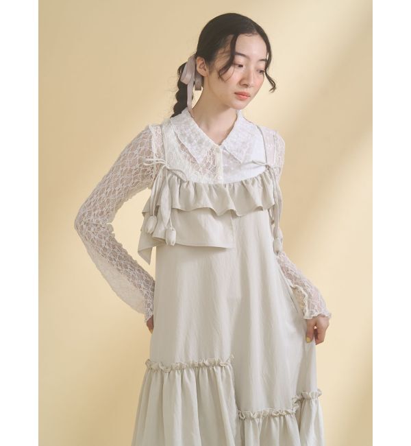 merry jenny「fog color blocking cardigan」|カーディガン|