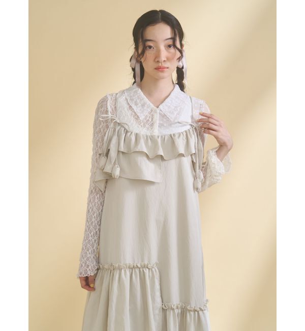 merry jenny「fog color blocking cardigan」|カーディガン|