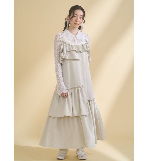 merry jenny「fog color blocking cardigan」|カーディガン|