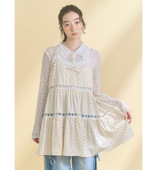 merry jenny「fog color blocking cardigan」|カーディガン|