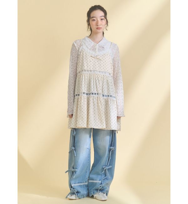 merry jenny「fog color blocking cardigan」|カーディガン|
