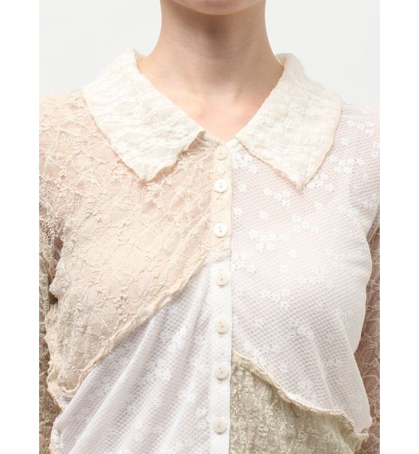 merry jenny「fog color blocking cardigan」|カーディガン|