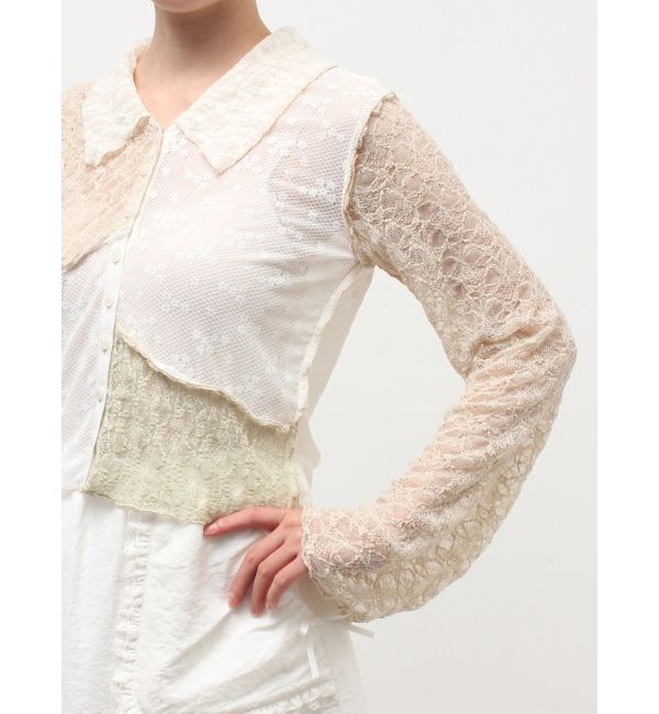 merry jenny「fog color blocking cardigan」|カーディガン|