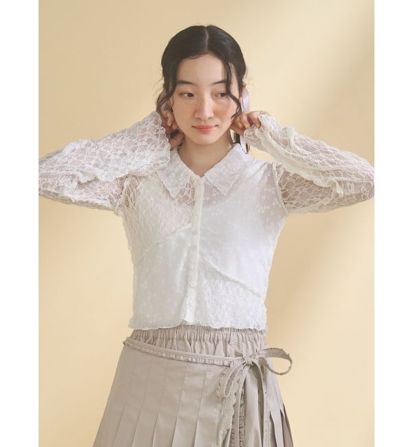 merry jenny「fog color blocking cardigan」|カーディガン|